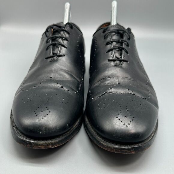 Allen Edmonds Fairfax Men\'s 8 Black Leather Comfort Shoes Lace Up Low Top